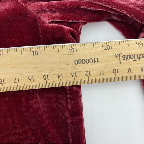 Talbots Velour Blouse Neck Tie Balloon Sleeve - Picture 6 of 6